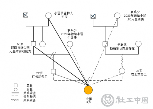 小涵的家庭结构图